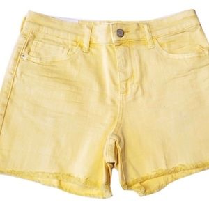 Fresh Produce Wash Lab Martha Standard Grace Cut Off Shorts Lemondrop Yellow $65